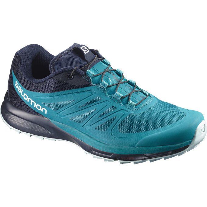 SALOMON SENSE PRO 2 W Philippines - Women's Trail Running Shoes - Turquoise/Navy | 143978-DHV